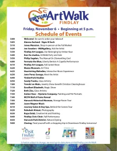 ArtWalk has gone virtual! Voted the Best Art Walk in Ohio, ArtWalk will be hosted online. See what your favorite artists, musicians, and more have planned! • VisitFindlay.com